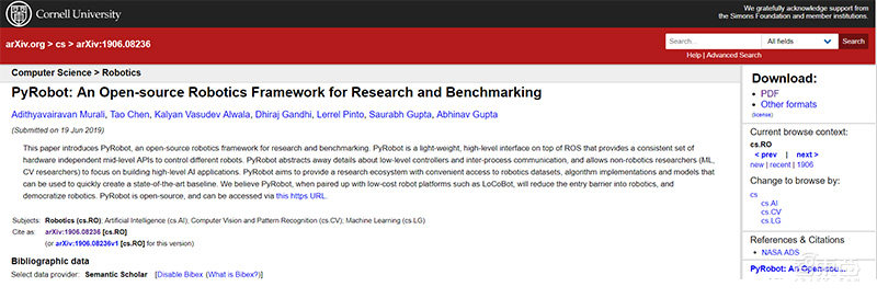 Facebook开源机器人框架PyRobot,拥有独立API,轻松上手快速实践