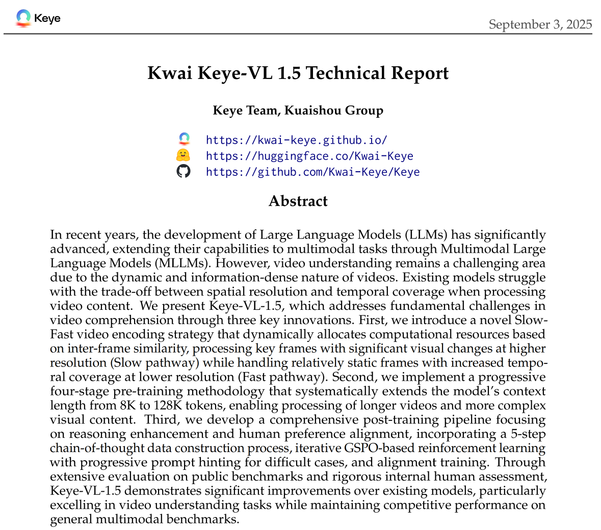 AI边刷视频边思考!快手最新多模态大模型开源,80亿参数,实测推理超快