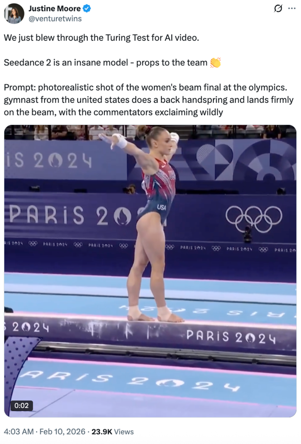 Seedance2.0首波用户体验：两张照片生成逼真电影感大片，知名导演“惊掉下巴”