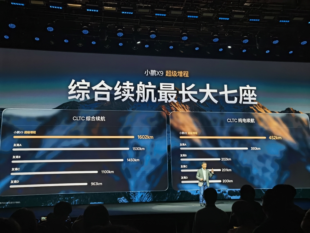 小鹏X9增程版预售35万起!何小鹏感慨不再是纯电车企,现场拆机器人