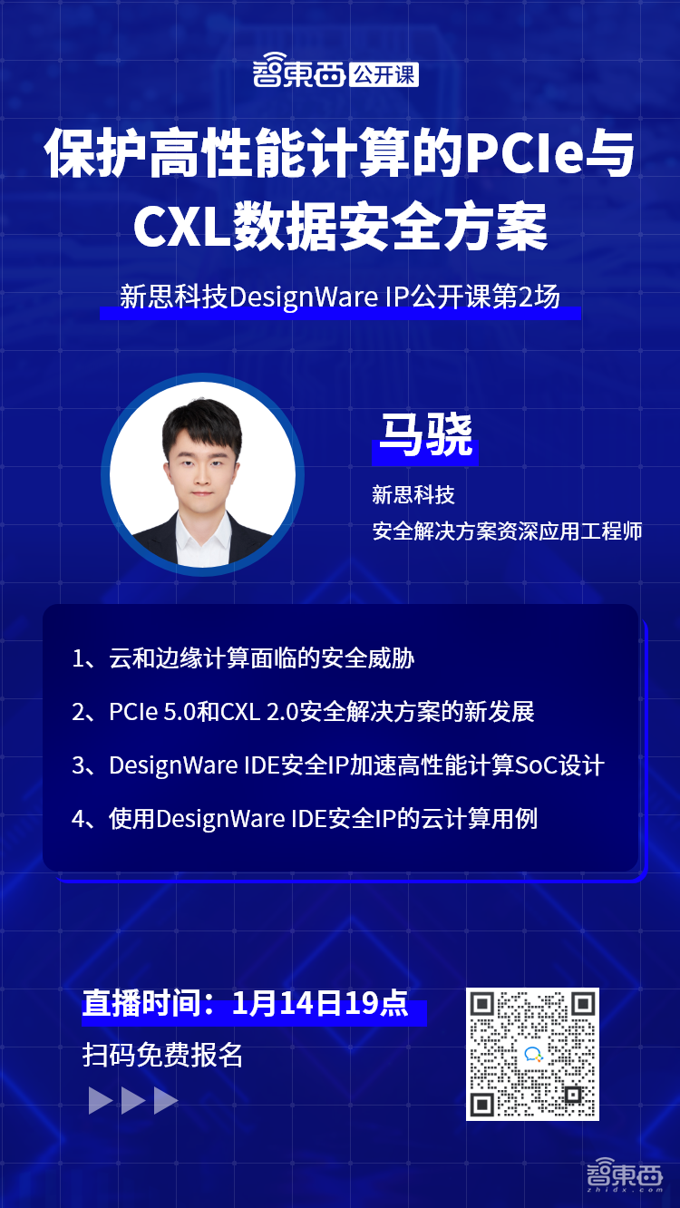 新思科技PCIe 5.0和CXL 2.0数据安全专场下周直播,主讲保护高性能计算的PCIe与CXL数据安全方案