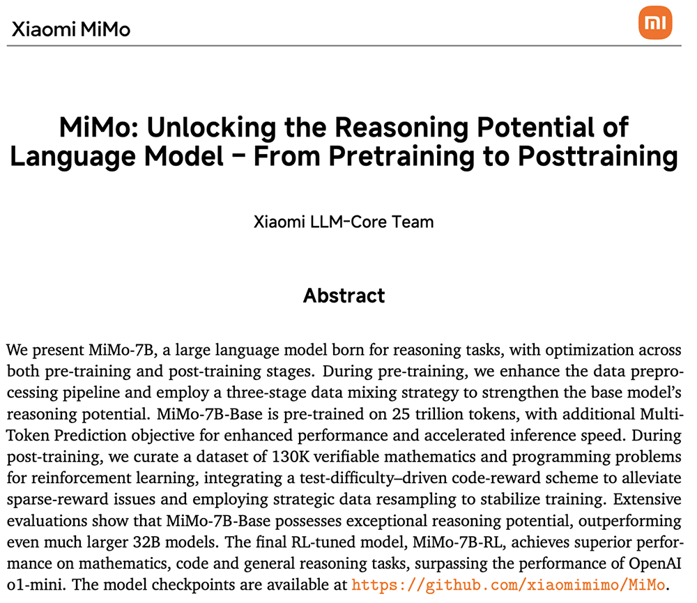 小米首个推理大模型突然开源!股价上涨近5%