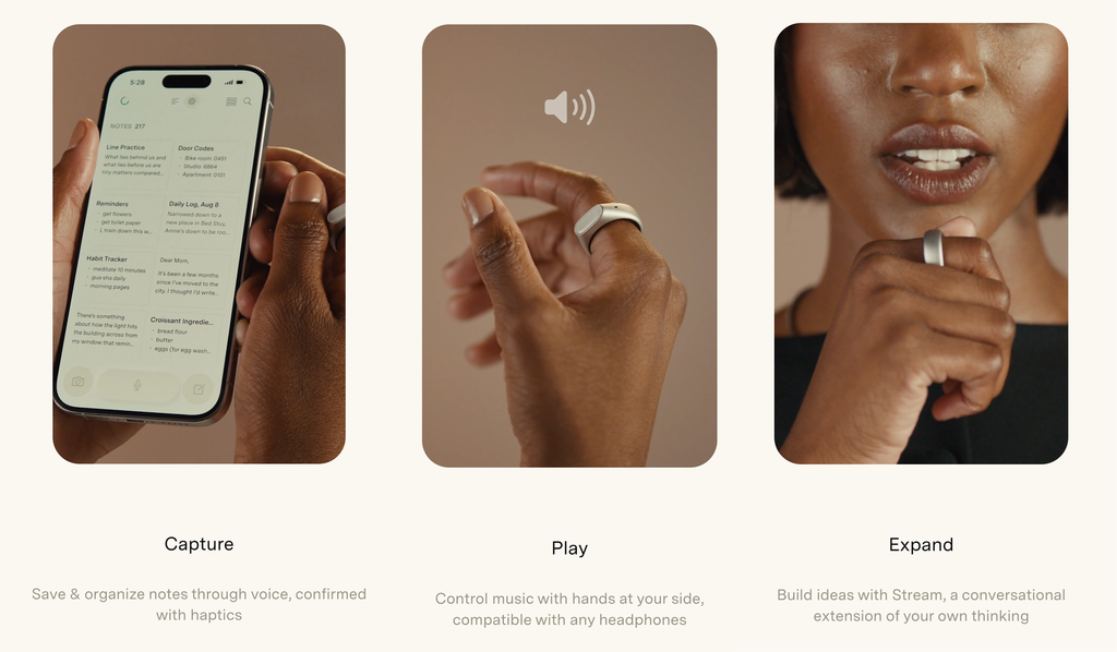 前Meta大佬推出智能戒指：内置聊天机器人，支持语音转写，不到2000元