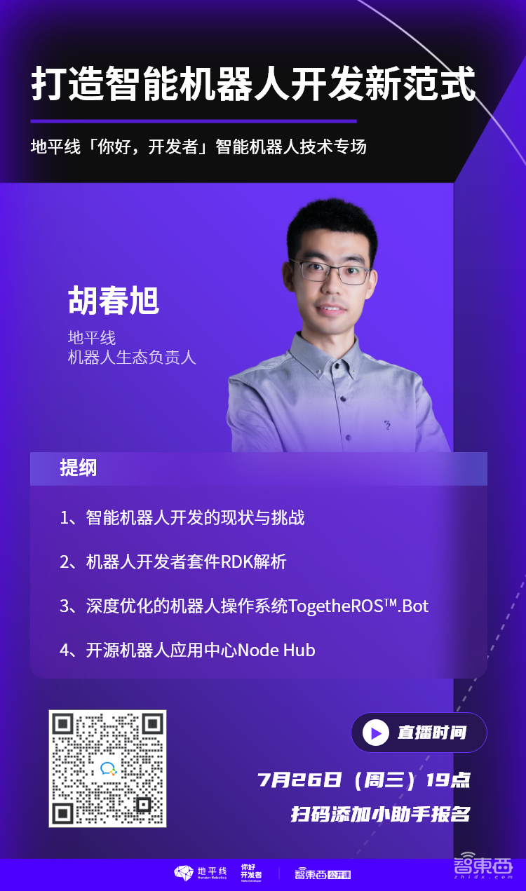 地平线机器人生态负责人胡春旭:打造智能机器人开发新范式|直播预告