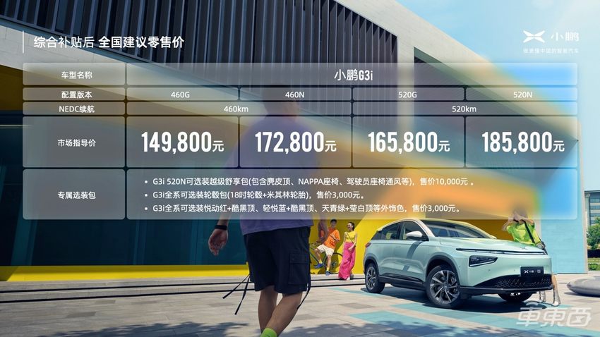 小鹏G3改款上市！14.98万元起售，拥有P7同款前脸