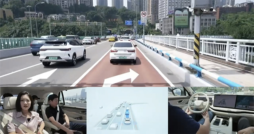 长城无图NOA挑战重庆魔鬼立交！20个匝道口准确识别，地道窄路转弯轻松搞定