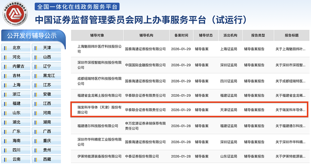 华为投的天津汽车芯片企业，启动IPO