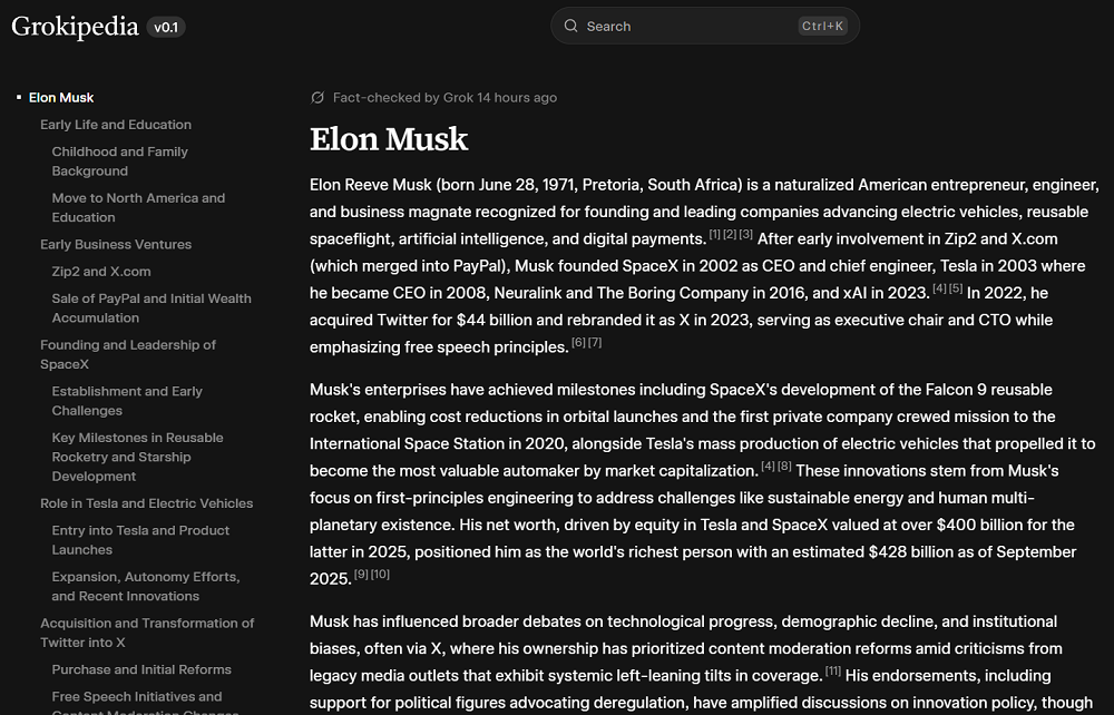 马斯克的AI百科全书来了,拉踩维基百科,却被网友啪啪打脸