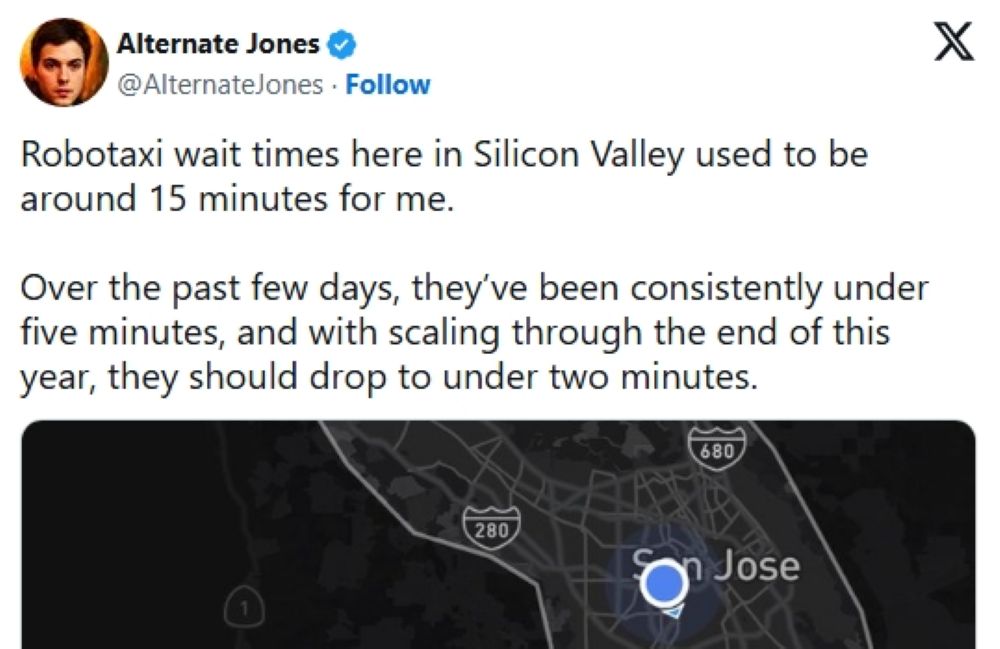 特斯拉Robotaxi车队突破200辆！候车时间缩至5分钟，年内计划扩至多城