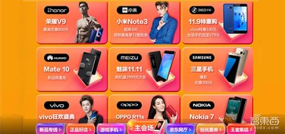 京东双11手机产品前8日战报：荣耀小米争第一