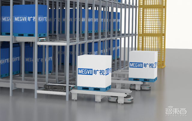 旷视推智能托盘四向车新品!背后“大脑”一口气调度80台车