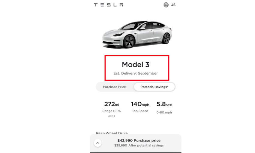 美版特斯拉Model 3入门车型更名，配备磷酸铁锂电池，明年6月交付