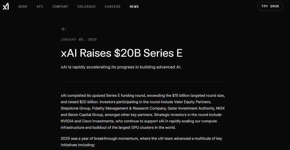 1400亿！马斯克xAI又拿巨额融资，英伟达再次出手