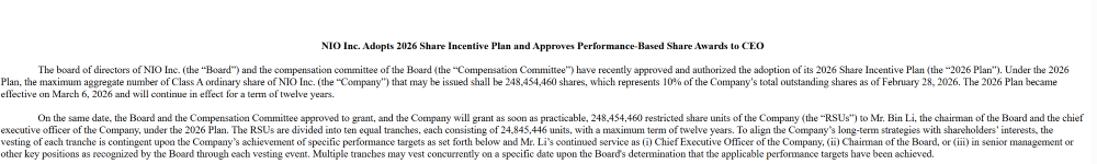 蔚来给李斌开出800亿股权激励！但市值要超8000亿，净利润超400亿