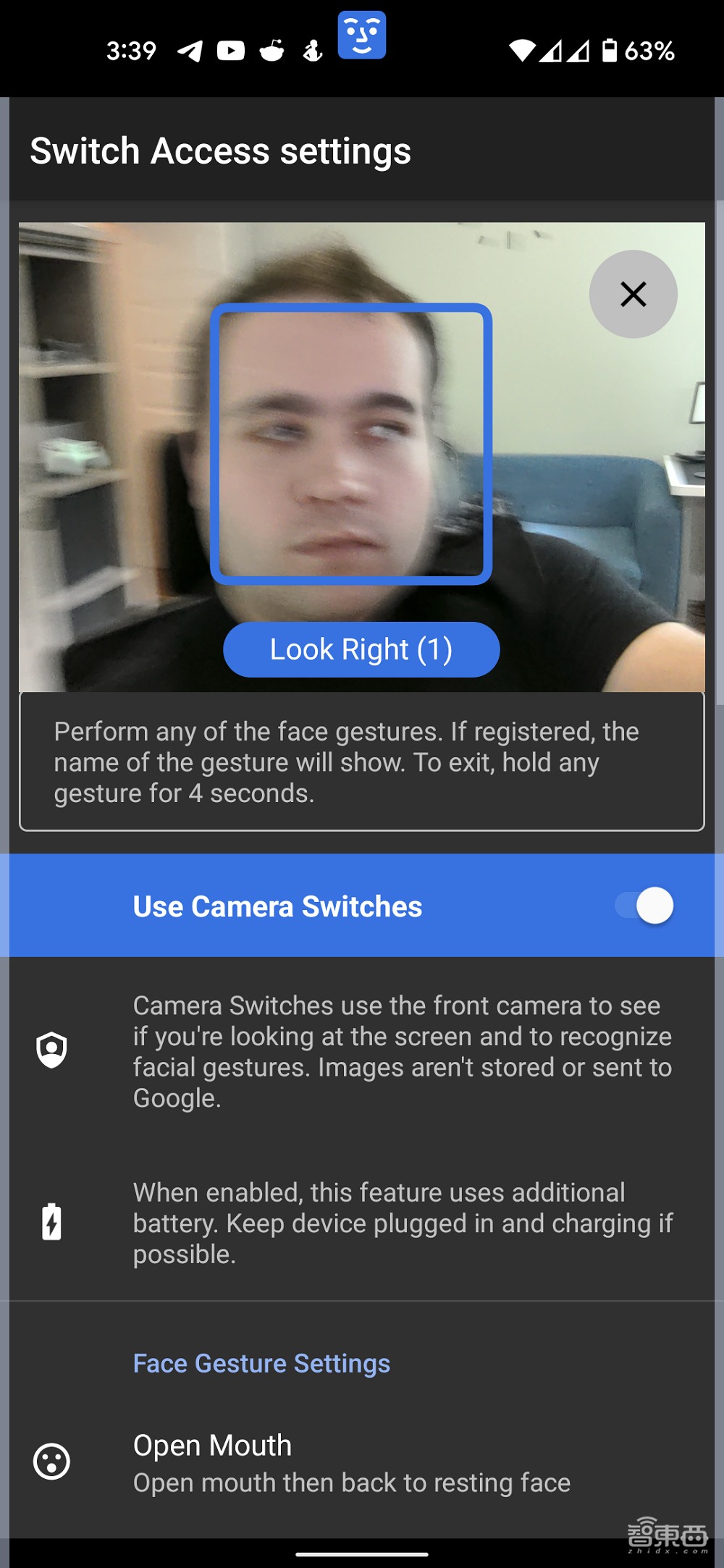 谷歌安卓上新功能:用脸就能控制手机