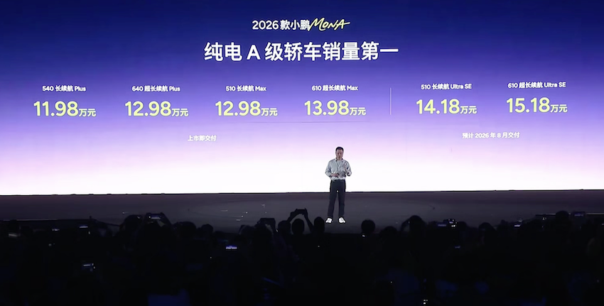 37分钟大定过万！小鹏销量神车改款11.98万起，第二代VLA也加上了