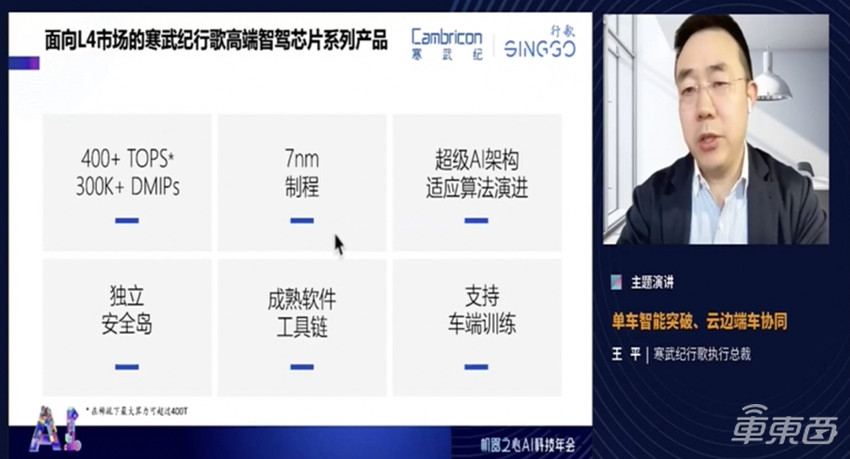 寒武纪行歌王平:未来五年L2+快速普及,明年推出L4级智驾芯片
