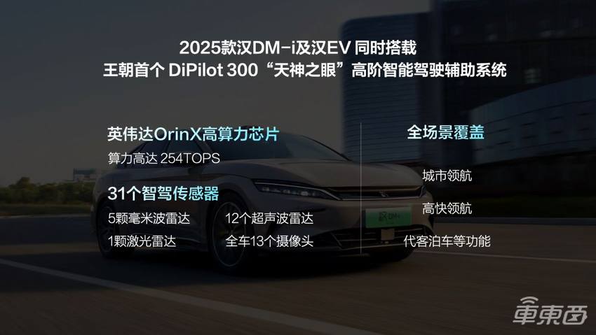 比亚迪新款汉16.58万起售！首搭激光雷达，上车Orin X智驾芯片
