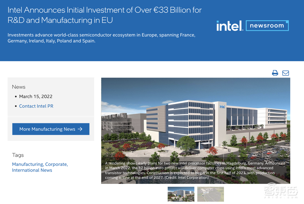 英特尔的六大欧洲造芯基地公布！