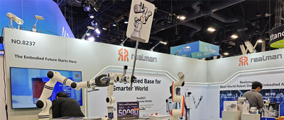 睿尔曼CES晒三大具身智能产品，演示跨洋实时遥操机器人拿东西