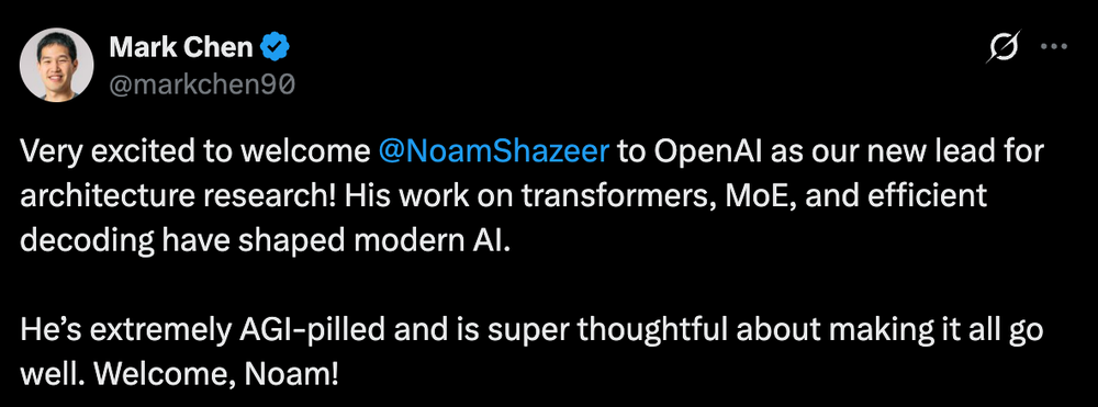 突发!谷歌Gemini联席负责人,被OpenAI挖了