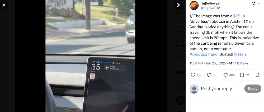 特斯拉无人出租“翻车”了？上线两日多次违反交规，运营首日就遭调查