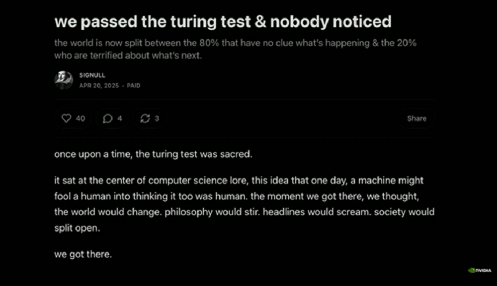 英伟达Jim Fan深度分享:揭秘具身智能路线与障碍