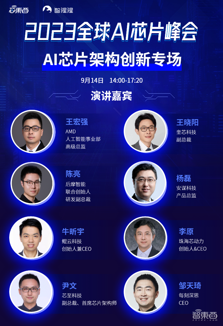 AI芯片架构创新专场议程公布!八位大咖解读存算一体、可重构、数据流、感算共融等创新架构设计