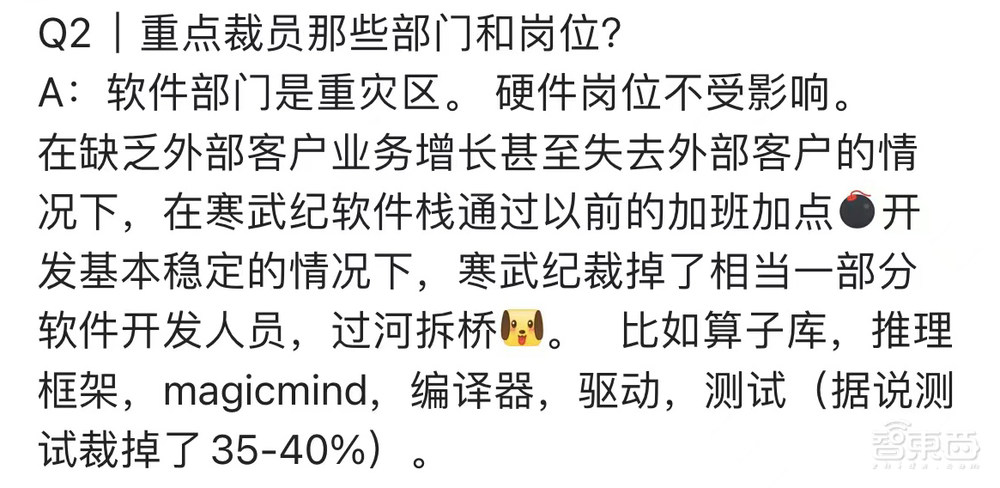 AI芯片第一股被曝大裁员，软件部门成重灾区