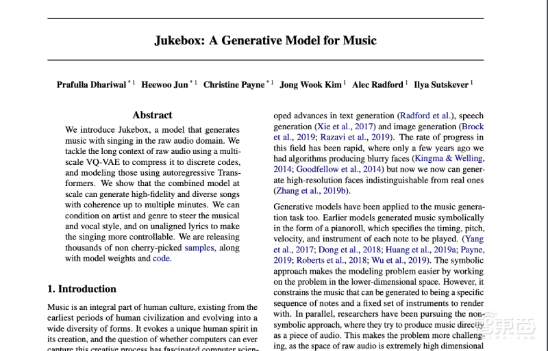 OpenAI打造AI“百变歌姬”！训练120万首歌曲，化身猫王布兰妮