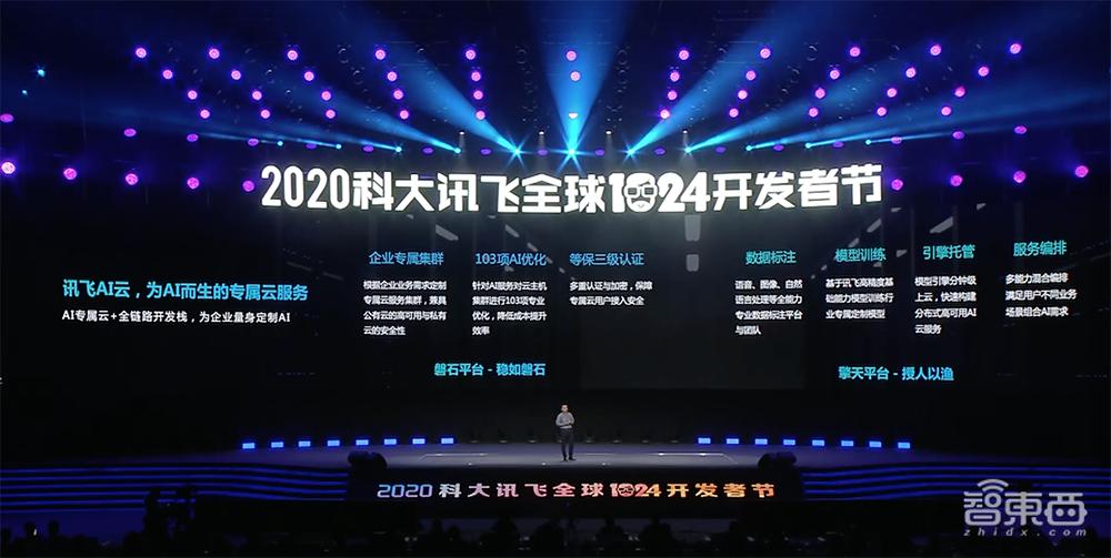 科大讯飞发布讯飞AI云!认知中台“花开”AI科技树,1024计划进阶4.0