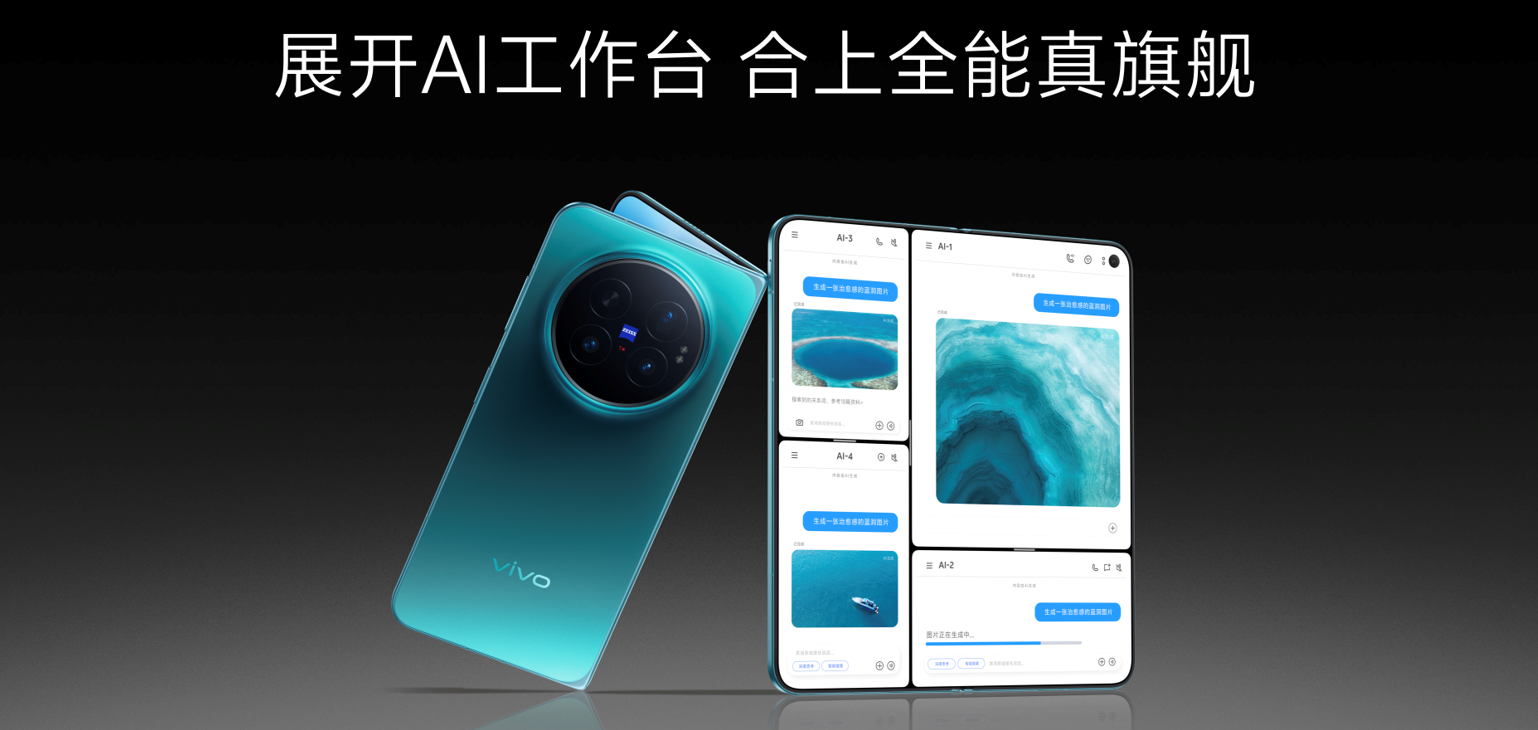 vivo放出“AI折叠屏”大招，专门定制OS和芯片，一屏五用高效跑AI