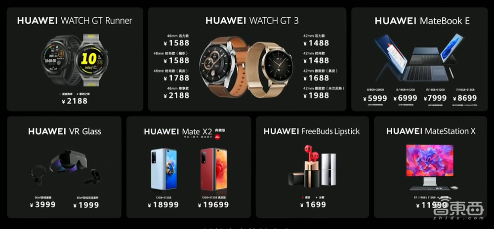 华为连发七款新品,VR眼镜支持6DoF手柄,折叠屏机皇Mate X2再战