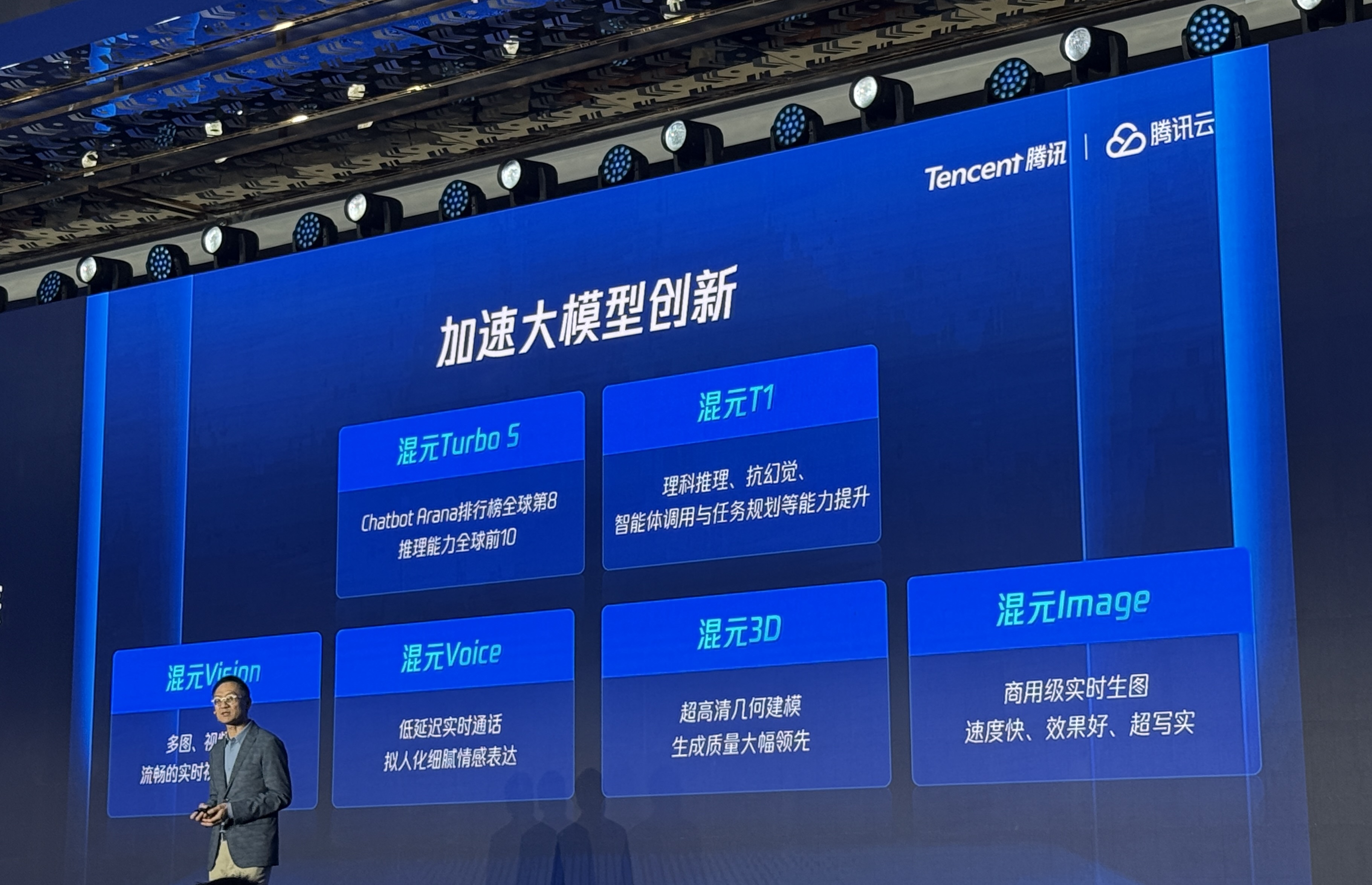 腾讯大模型战略首次全景亮相!混元快思考模型跻身全球第八,智能体开发平台、知识库应用上新