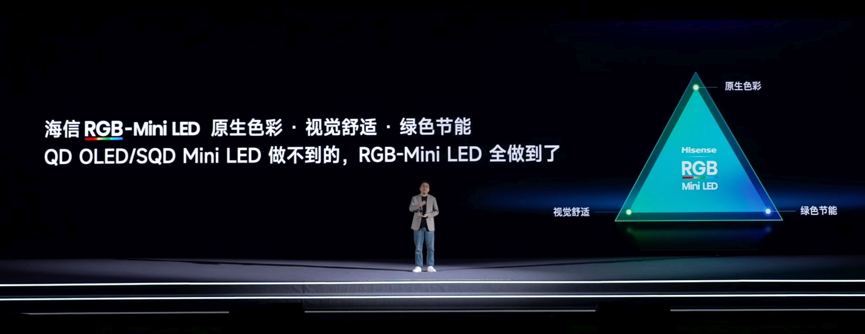 海信RGB-Mini LED旗舰电视发布！机身厚度53mm，搭载自研画质芯片、车规级高光效RGB芯片