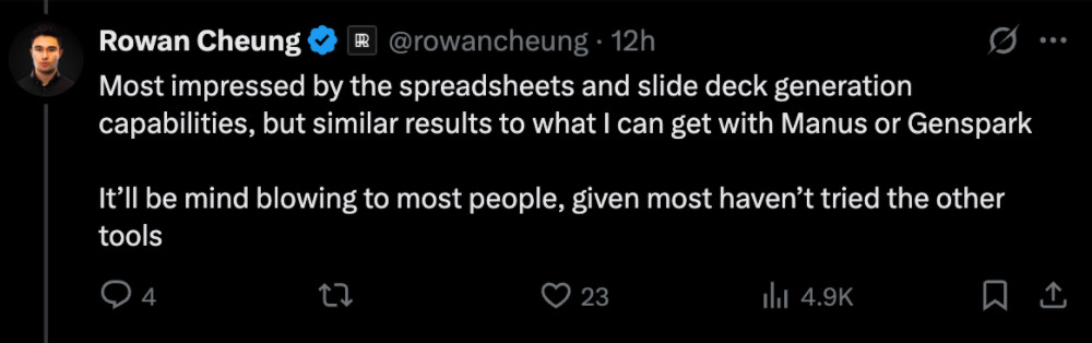ChatGPT Agent口碑两极化,Manus隔空对战:赢了