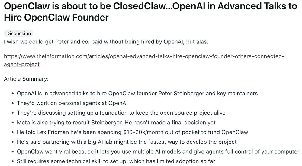 爆火OpenClaw，创始人突然加入OpenAI！星标飙到197k
