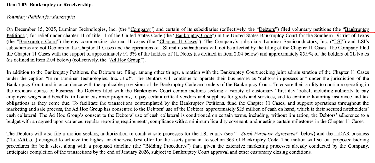 明星激光雷达公司破产！巅峰市值近千亿，奔驰沃尔沃曾是大客户