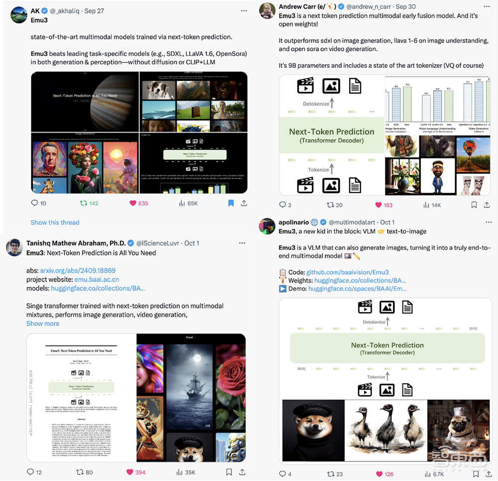 搞定图像+文本+视频大一统!智源发布多模态世界模型Emu3:下一个token预测直通AGI