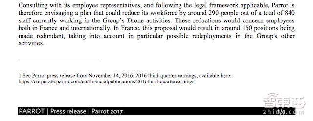 Parrot第四季度营收乏力 无人机部门裁员近三分之一
