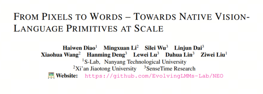 行业首个！商汤正式开源原生多模态架构NEO，训练仅需1/10数据量
