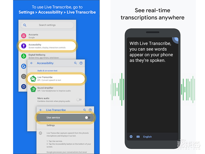 谷歌开源语音引擎Live Transcribe：分享9大语音功能，为长篇对话提供字幕