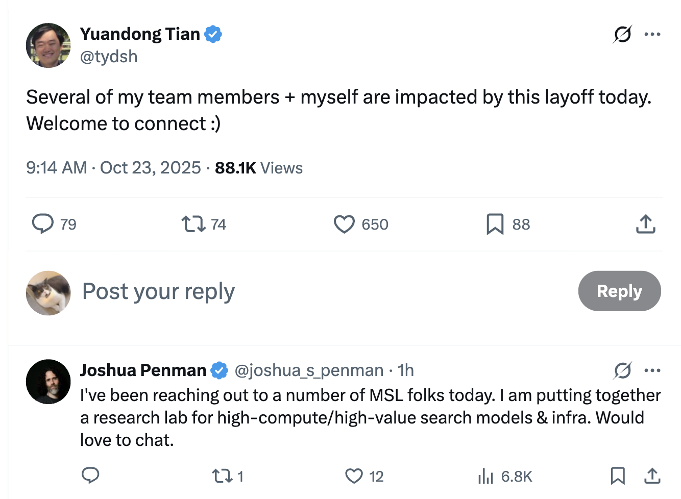 Meta AI巨震！大神田渊栋被裁，成批华人科学家失业