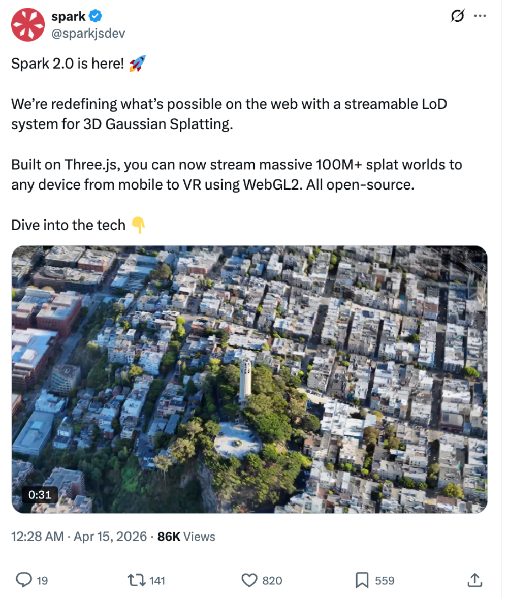 李飞飞世界模型“杀手锏”开源!网页3D大场景秒开,手机畅跑1亿点云