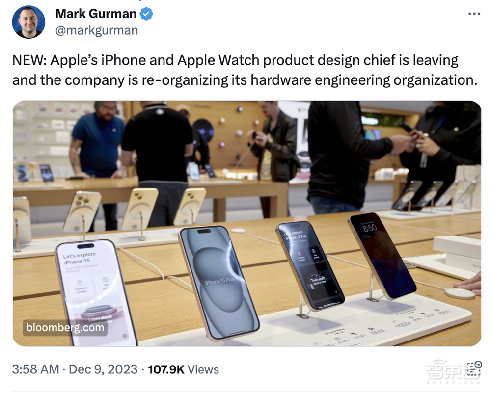 苹果iPhone、Apple Watch产品设计主管离职!硬件部门或重组,人事再掀巨震