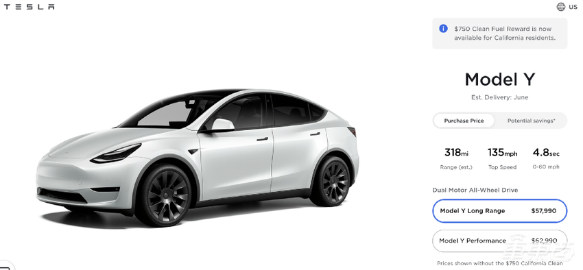 美版特斯拉Model 3入门车型更名，配备磷酸铁锂电池，明年6月交付