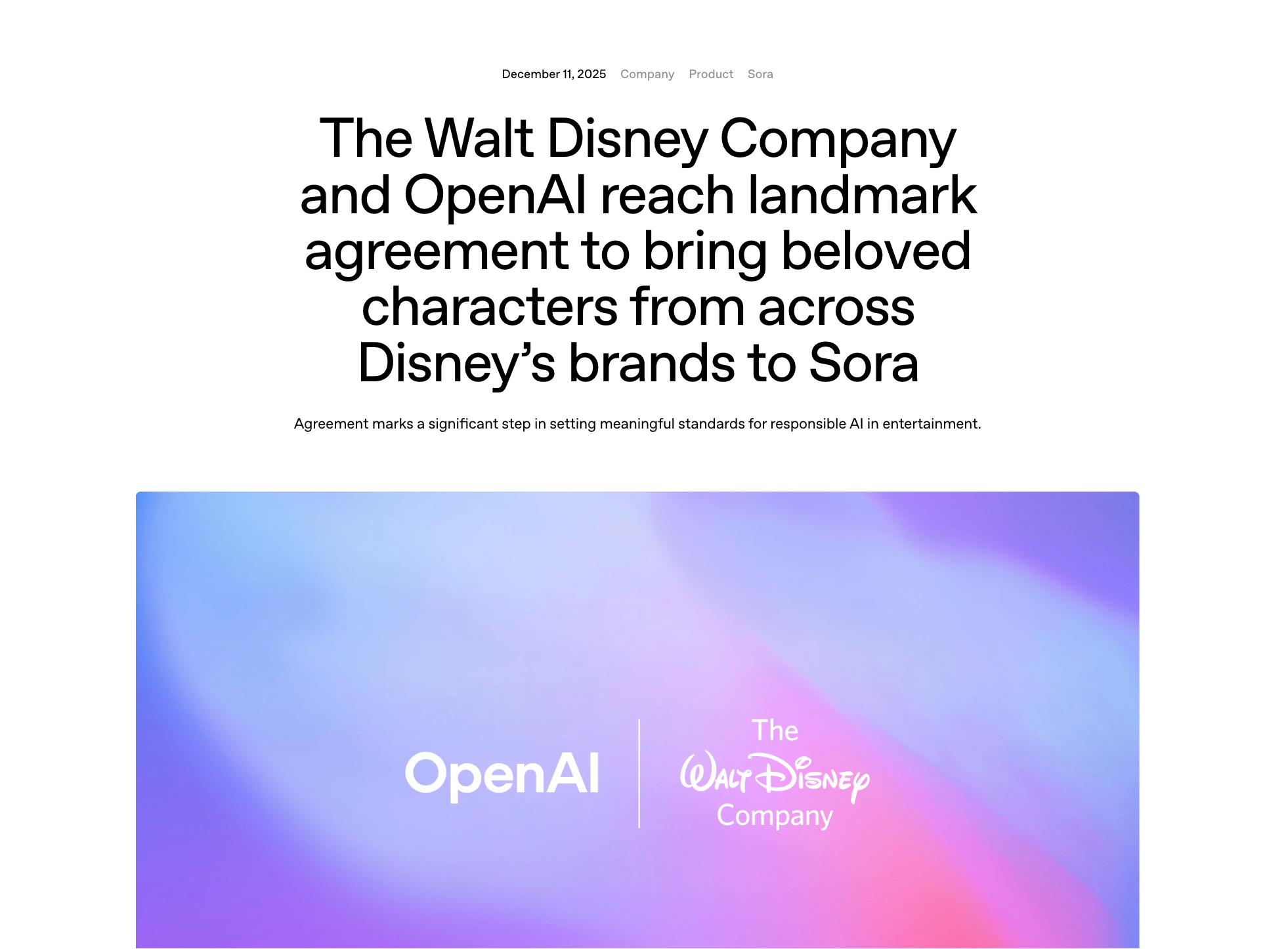 70亿!迪士尼和OpenAI联手了,送出200+角色投喂Sora