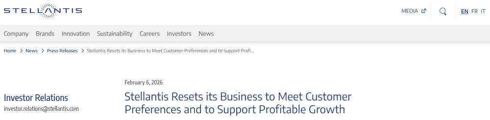 半年巨亏1700亿!全球第四大车企折戟电动化