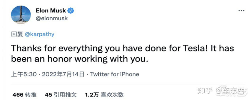 特斯拉前AI负责人考虑回归，或继续从事人形机器人与人工智能开发