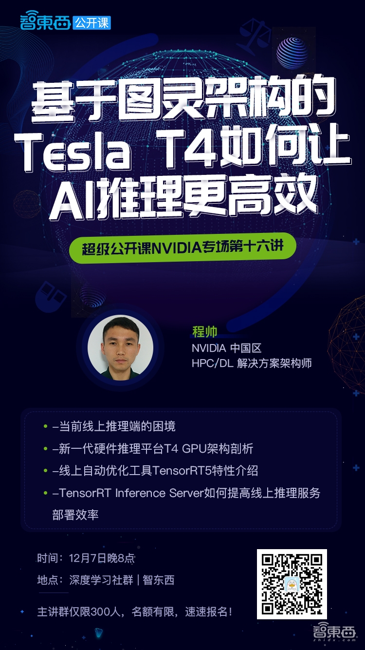 NVIDIA新一代圖靈架構(gòu)GPU Tesla T4首次線上講解 | 超級(jí)公開課報(bào)名